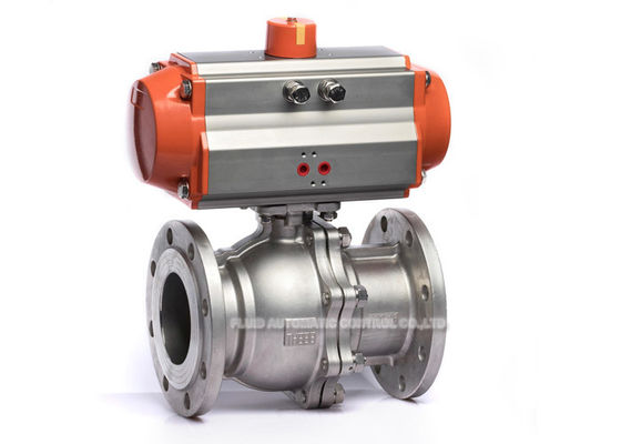 Dn15 - Dn100 2 van het de Kleproestvrije staal van de Manier Pneumatische Solenoïde de FlensKogelklep